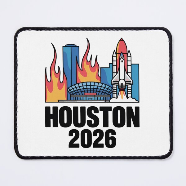 Item preview, Houston 2026 Space Shuttle Football T-Shirt V9 designed and sold by DarylWelsh2024.