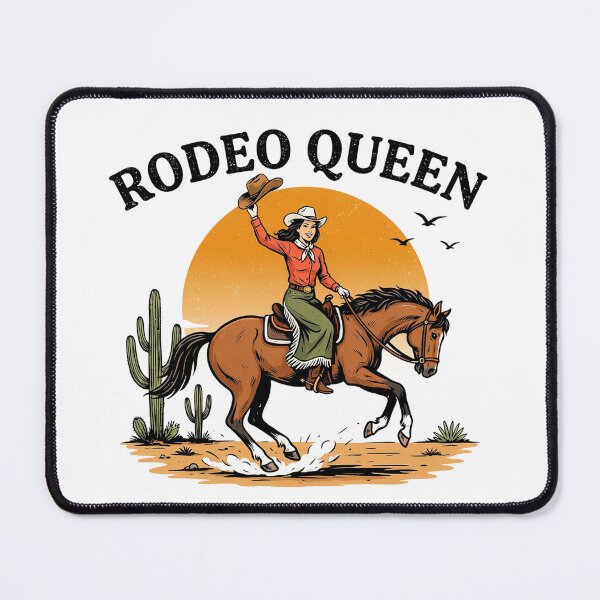 Item preview, Rodeo Queen Western Cowgirl Horse Graphic T-Shirt designed and sold by Cool-cat-art.
