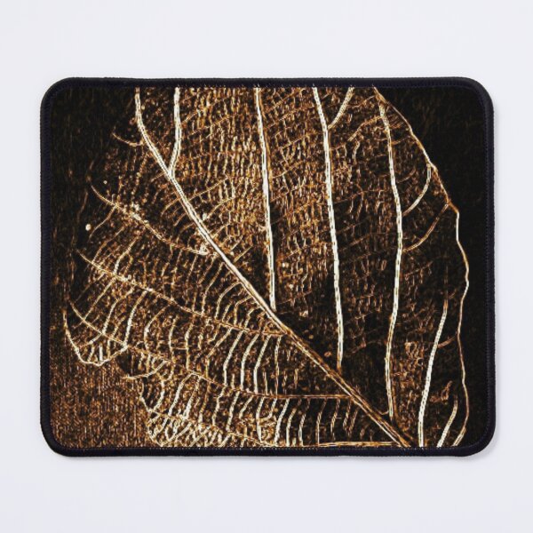 Item preview, Golden Skeleton Leaf on Black designed and sold by Shirl's .