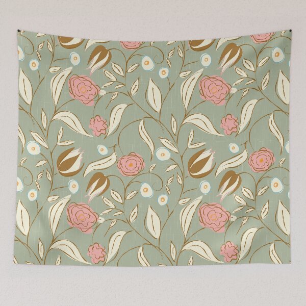 Item preview, Modern Chintz Floral Sage Green designed and sold by susycosta.