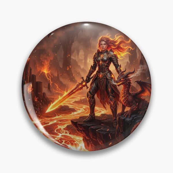 Item preview,  ​The Fire Warrior and her Dragon. designed and sold by JoyNest = "The nest of joy".