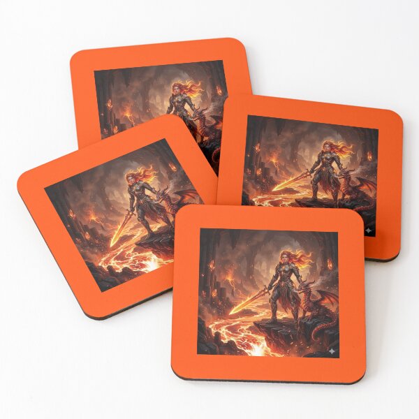 Item preview,  ​The Fire Warrior and her Dragon. designed and sold by JoyNest = "The nest of joy".