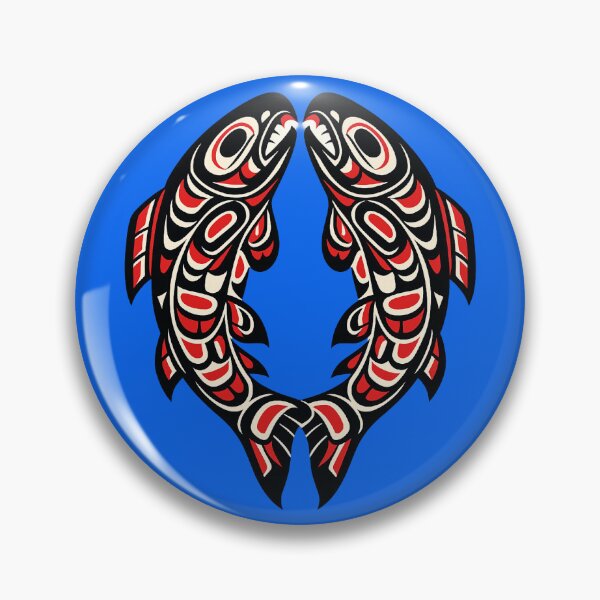 Item preview, Pacific Northwest Formline Salmon – Traditional West Coast Art Style designed and sold by Analog Aura .