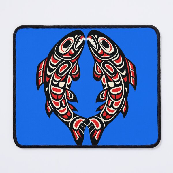 Item preview, Pacific Northwest Formline Salmon – Traditional West Coast Art Style designed and sold by Analog Aura .