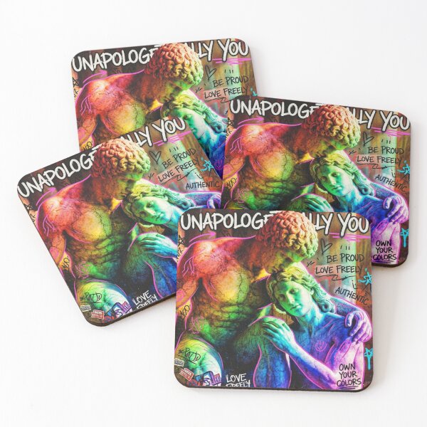 Item preview, Pride Month Rainbow Statue Art – LGBTQ+ Graffiti Aesthetic Poster designed and sold by DEVLUSH.