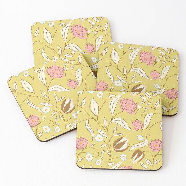 Item preview, Modern Chintz Floral Butter Yellow designed and sold by susycosta.