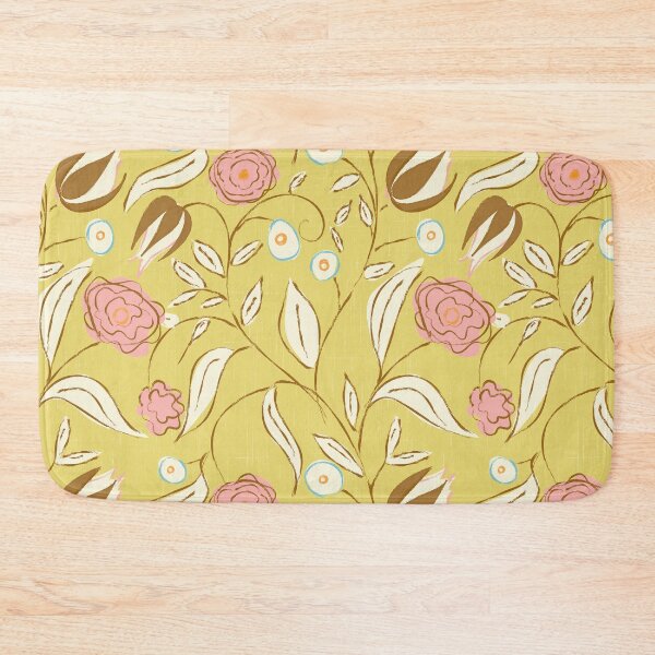 Aperçu de l'œuvre Chintz moderne à motif floral jaune beurre créée et vendue par susycosta.
