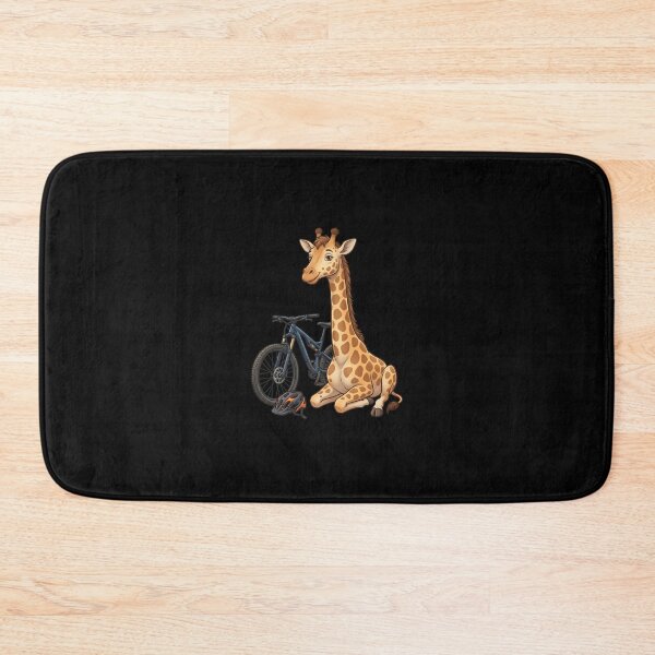 Item preview, Giraffe Mountain Bike Adventure designed and sold by Timowo Studio | Fine Line Wildlife Art & Modern Nature Graphics.