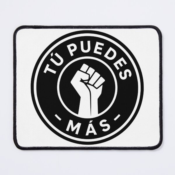 Item preview, Tú Podemos Más — Spanish Motivational Raised Fist Badge Graphic Tee designed and sold by tupuedesmas.