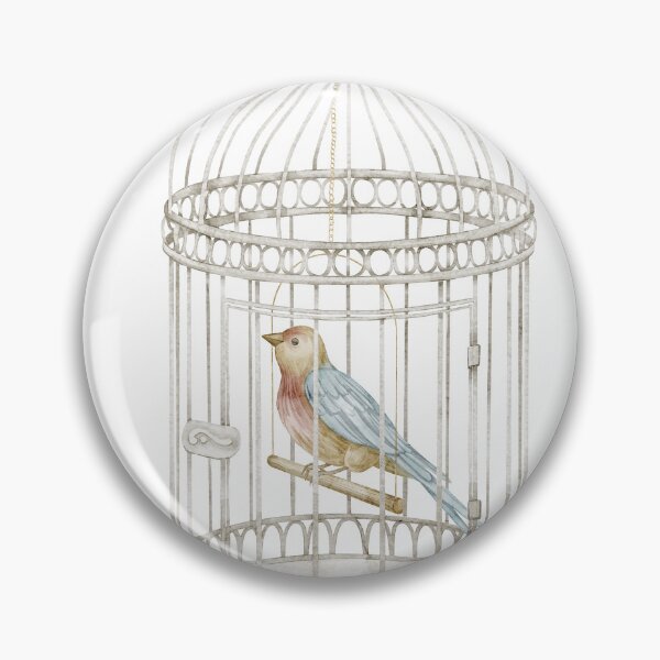 Item preview, Vintage Bird in Ornate Cage designed and sold by Alisles.
