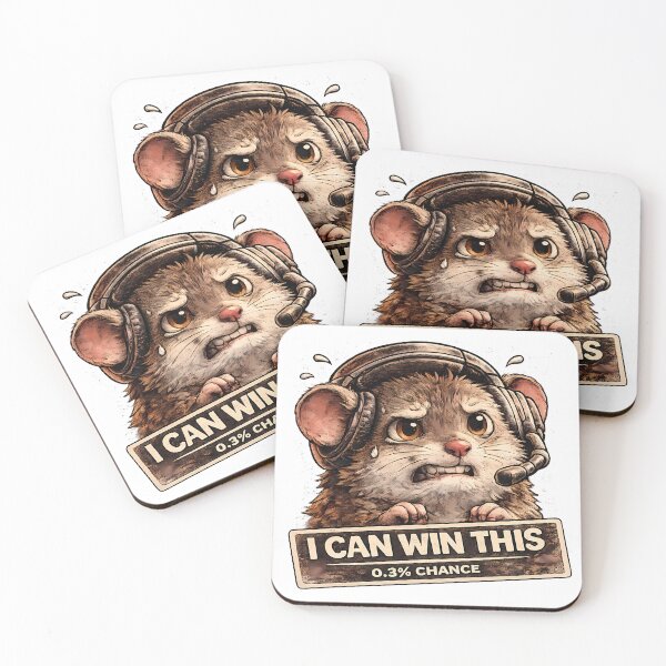 Item preview, I Can Win This 0.3% Chance Funny Gamer Mouse designed and sold by DryHumorPrints.