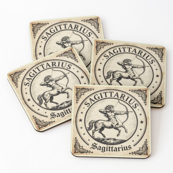 Item preview, Vintage Sagittarius Zodiac Sign - Baroque Astrology Art designed and sold by GoGreenlove.