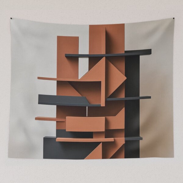 Item preview, Abstract Botanical Shapes Minimalist Style Painting designed and sold by EnmarcArt.
