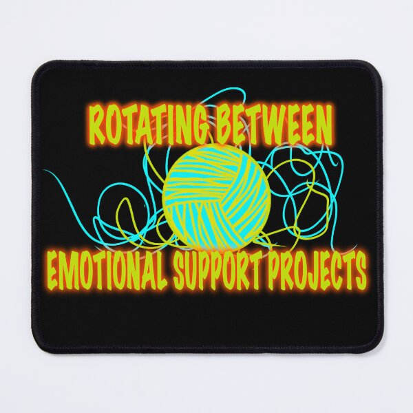 Item preview, Rotating Between Emotional Support Projects – Neon Yarn Ball Knitting Shirt, Crochet Humor Tee designed and sold by ArtyWares.