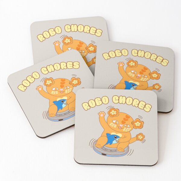 Item preview, Robo Chores – Kawaii Cat Riding Robot Vacuum with Sharkle designed and sold by BritishDelights.