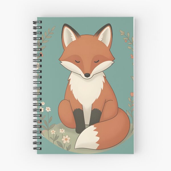 Item preview, Cute Fox Floral Cottagecore Aesthetic designed and sold by Ikbel Studio.