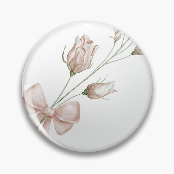 Item preview, Watercolor Rose Branch with Ribbon designed and sold by Alisles.
