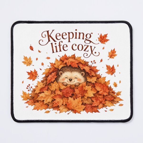 Item preview, Keeping Life Cozy Cute Hedgehog Autumn Leaves Fall Aesthetic designed and sold by AQUILAKREO.