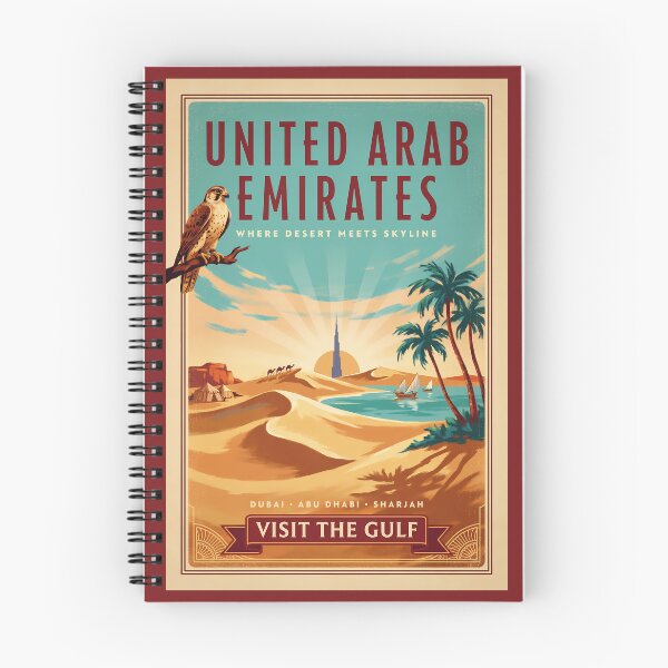 Item preview, UAE Dubai Falcon Desert Illustration Travel Art Vintage designed and sold by KrisSidDesigns.