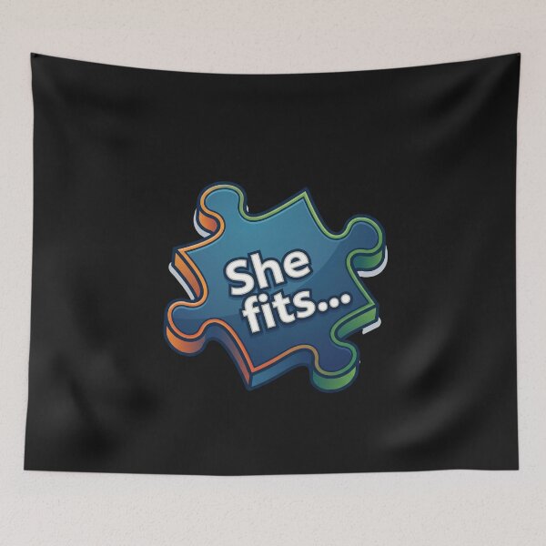 Item preview, She Belongs Interlocking Component Graphic Art designed and sold by Tsugraf Designs.