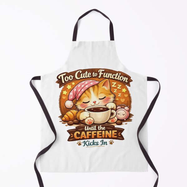 Item preview, Cat Needs Caffeine designed and sold by WJ Cozy Creations.