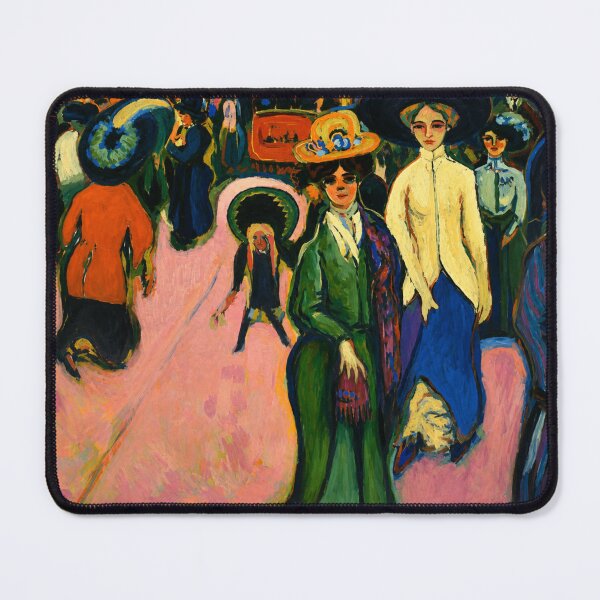 Item preview, Ernst Ludwig Kirchner - Street, Dresden - Expressionist Street Scene Painting for Vintage Art Collectors designed and sold by RickE.