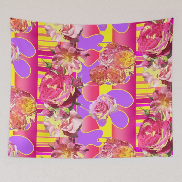 Item preview, Splatter Paint Maximalist Floral Nature Collage designed and sold by RAHKELROYSUM.