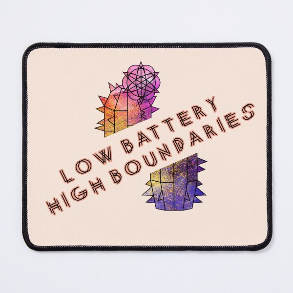 Item preview, Low Battery High Boundaries Self Care Cactus designed and sold by GraphicComet.