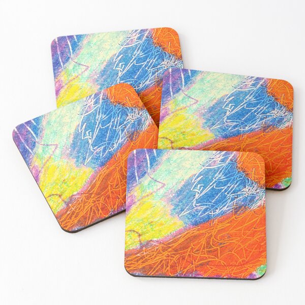Item preview, abstract in orange and blue designed and sold by Tereza Pilar  Art.