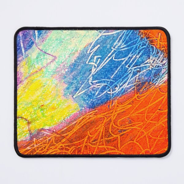 Item preview, abstract in orange and blue designed and sold by Tereza Pilar Art.