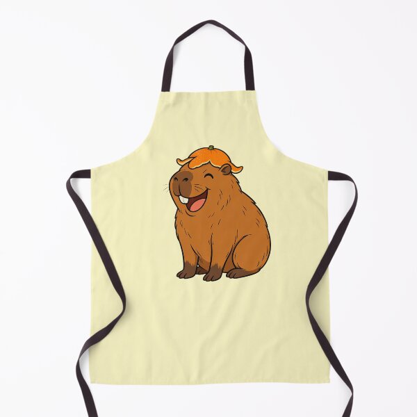 Item preview, Cute Happy Capybara Character Wearing Orange Peel Hat designed and sold by GiggleTime.