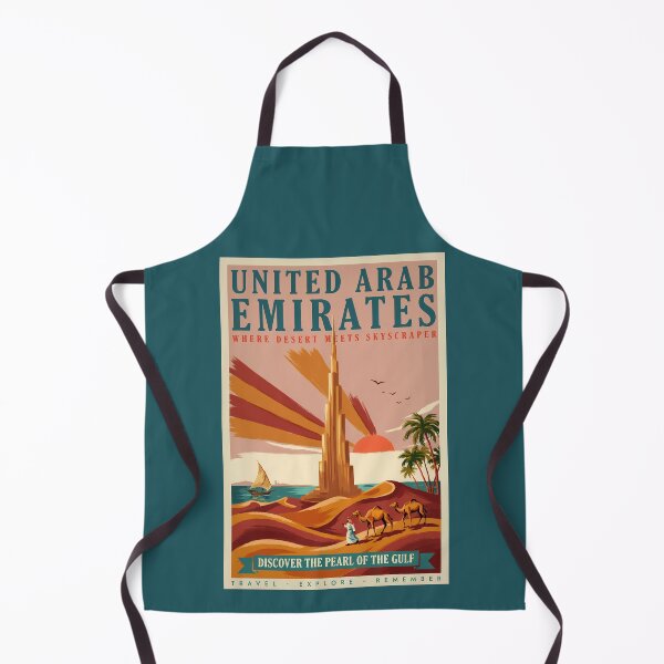 Item preview, UAE Camel Burj Khalifa Illustration Travel Art Vintage designed and sold by KrisSidDesigns.