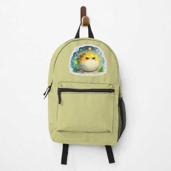 Item preview, Grumpy Pufferfish Sticker – Cute Underwater Kawaii Aesthetic designed and sold by PawsAndpetalstudio.