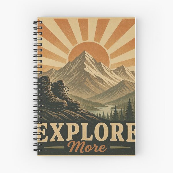 Item preview, Explore More Vintage Mountain Hiking Retro Outdoor Adventure T-Shirt designed and sold by redblink store.