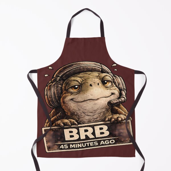 Item preview, BRB 45 Minutes Ago Funny Gamer Turtle Meme designed and sold by DryHumorPrints.