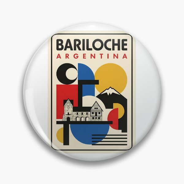 Item preview, Bariloche Argentina Retro Geometric Mountain Landscape designed and sold by k3rstman1.