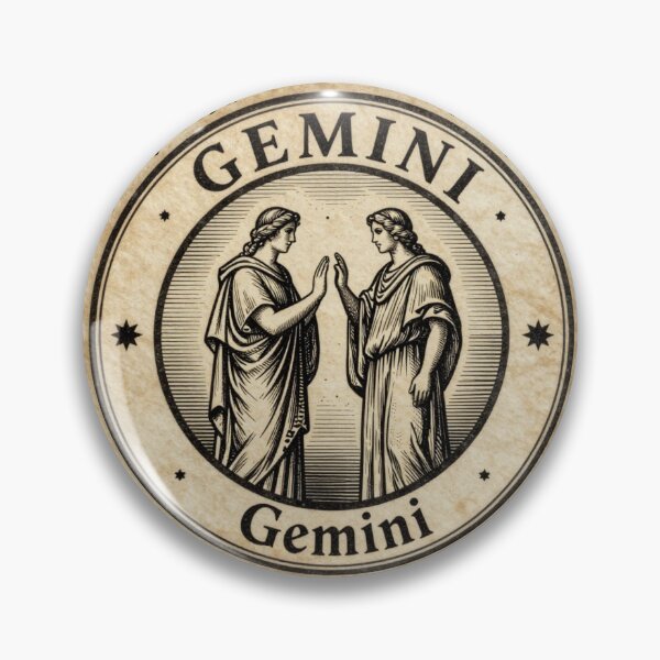 Item preview,  Vintage Gemini Zodiac Sign - Baroque Astrology Art designed and sold by GoGreenlove.