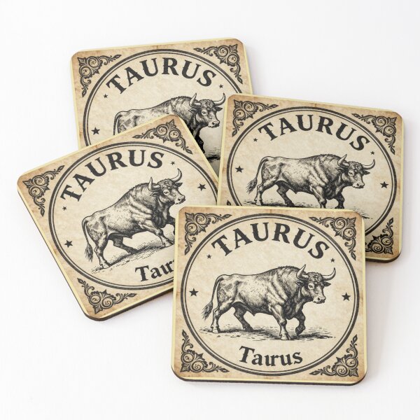 Item preview, Vintage Aries Z Vintage Taurus Zodiac Sign - Art designed and sold by GoGreenlove.