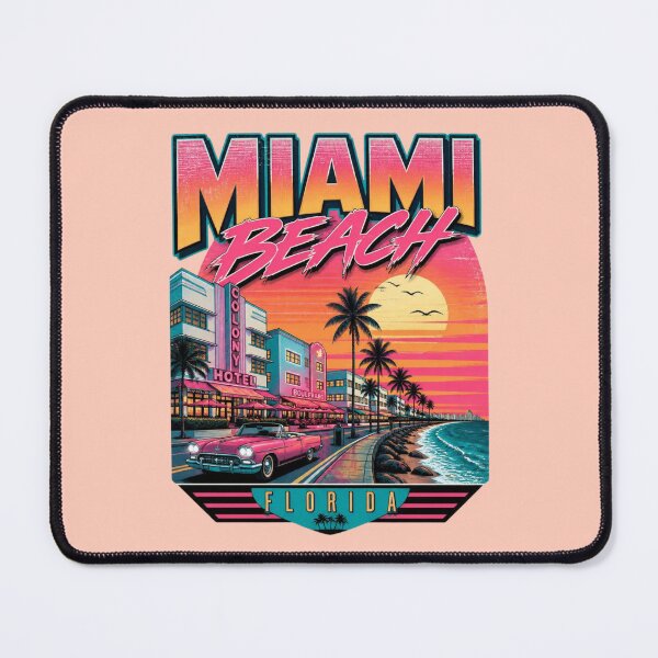 Item preview, Miami Beach Retro Sunset – Vibrant Florida Art Deco designed and sold by ABLAT-CREATIONS.