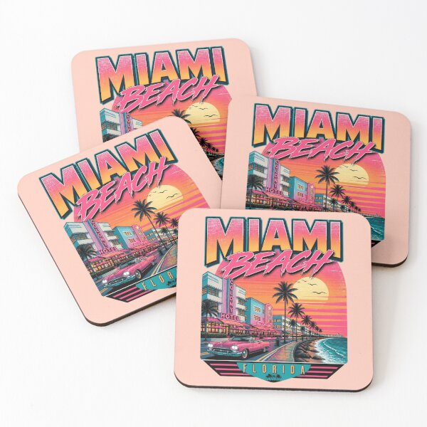 Item preview, Miami Beach Retro Sunset – Vibrant Florida Art Deco designed and sold by ABLAT-CREATIONS.