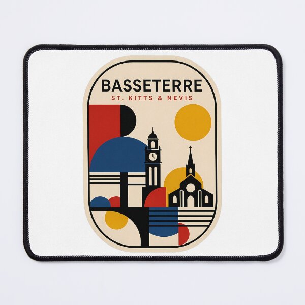 Item preview, Basseterre St Kitts and Nevis Retro Geometric Travel designed and sold by k3rstman1.