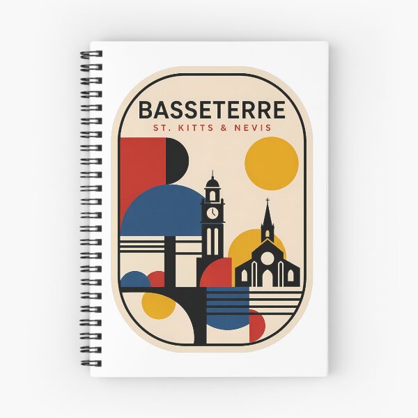 Item preview, Basseterre St Kitts and Nevis Retro Geometric Travel designed and sold by k3rstman1.