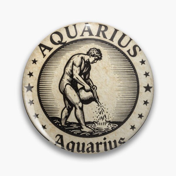 Item preview, Vintage Aquarius Zodiac Sign - Baroque Astrology Art designed and sold by GoGreenlove.