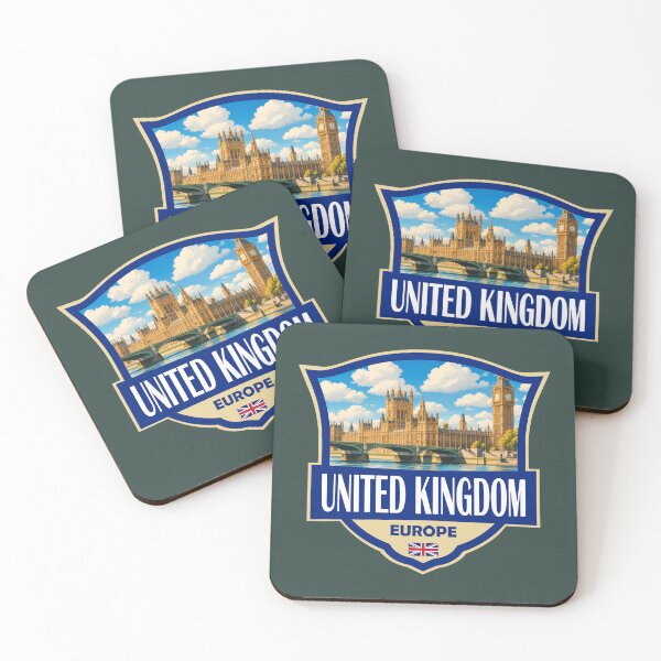 Item preview, United Kingdom Illustration Retro Badge designed and sold by KrisSidDesigns.