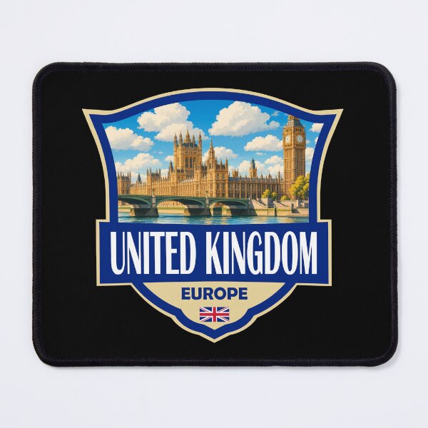 Item preview, United Kingdom Illustration Retro Badge designed and sold by KrisSidDesigns.