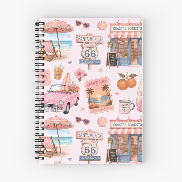 Aperçu de l'œuvre Librairie côtière d'été de Californie créée et vendue par StrawberryStudio.
