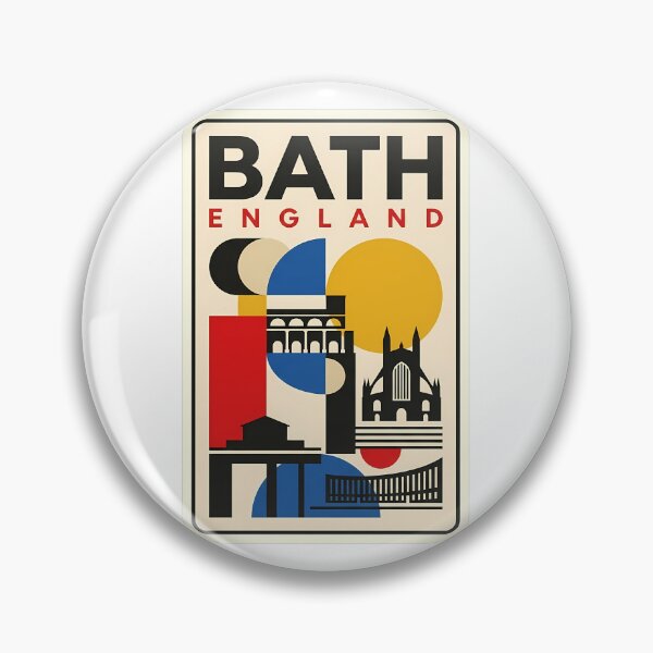 Item preview, Geometric Bath England Minimalist City Landmark designed and sold by k3rstman1.