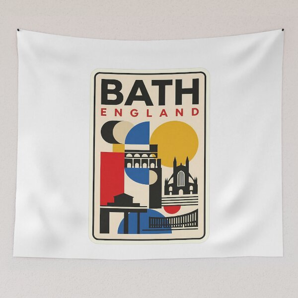 Item preview, Geometric Bath England Minimalist City Landmark designed and sold by k3rstman1.