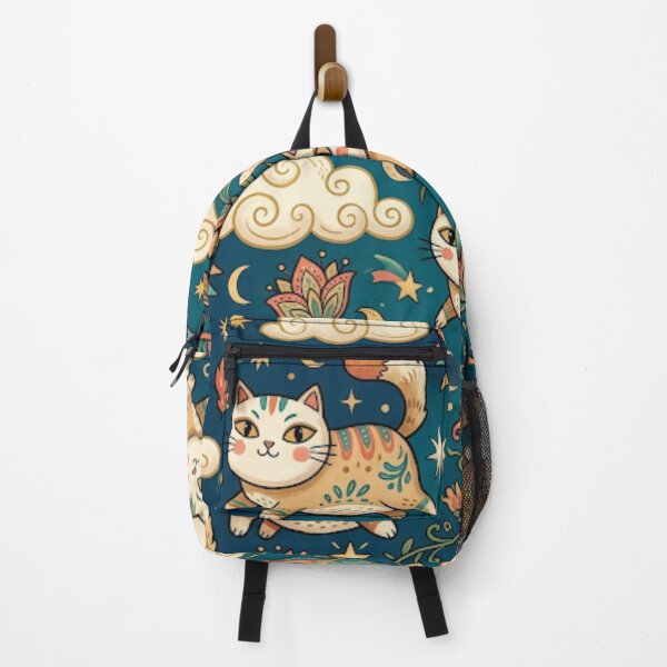 Item preview, Whimsical Cats and Hot Air Balloons Pattern designed and sold by Iampoji.