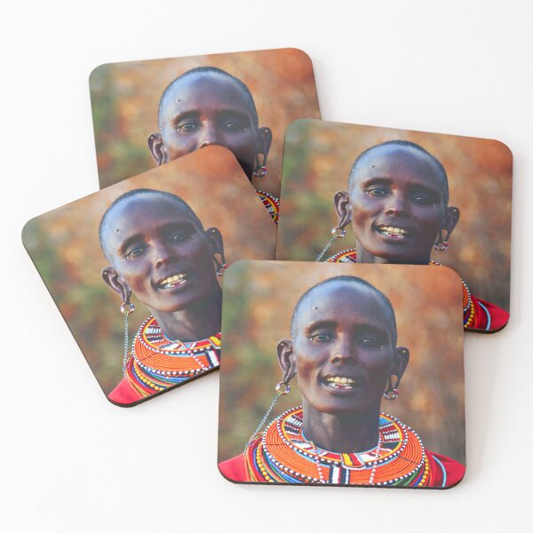 Item preview, African Samburu Female Villager With Handmade Beaded Necklace designed and sold by DEC02.